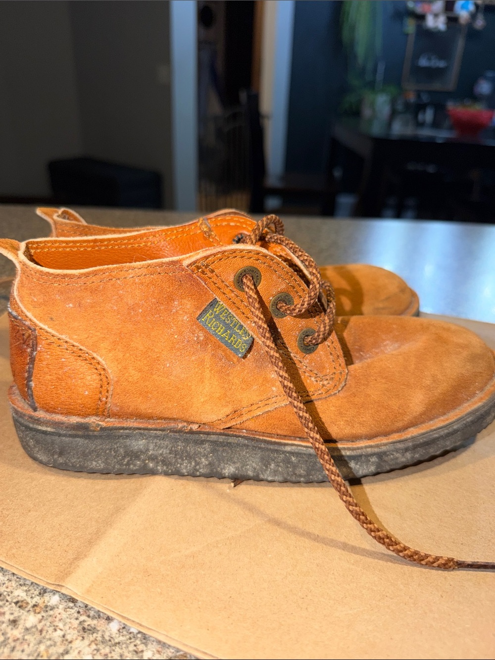 Courteney Westley Richards Suede Lace-Up Ankle Boots - Vintage